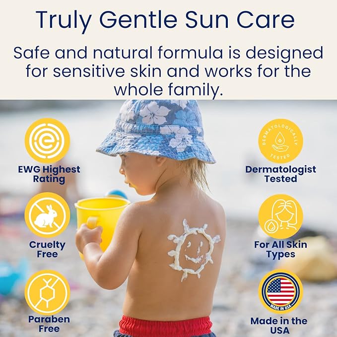TruKid Sport SPF30 Face Sunscreen Unscented 3.4oz Baby Sunscreen, Natural Ingredients Kids Sunscreen, Reef-Friendly Travel Size Sun Screen, Beach Defense Sunscreen for Kids, Toddlers, Babies & Adults