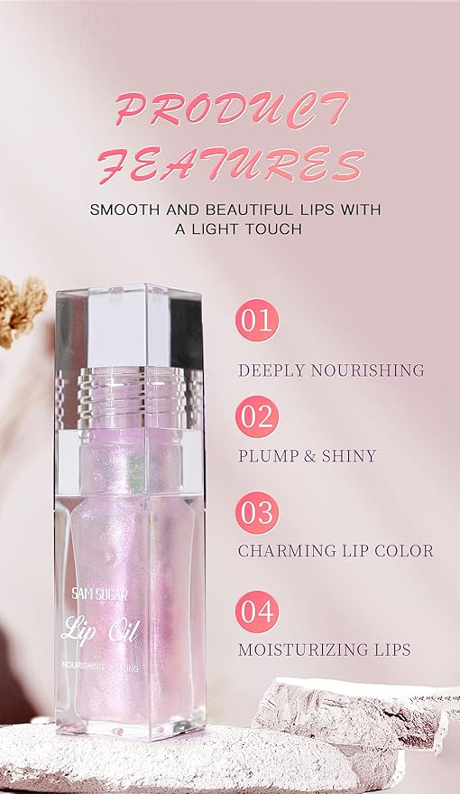 3 Pcs Magic Color Changing Lip Oil, Plumping Lip