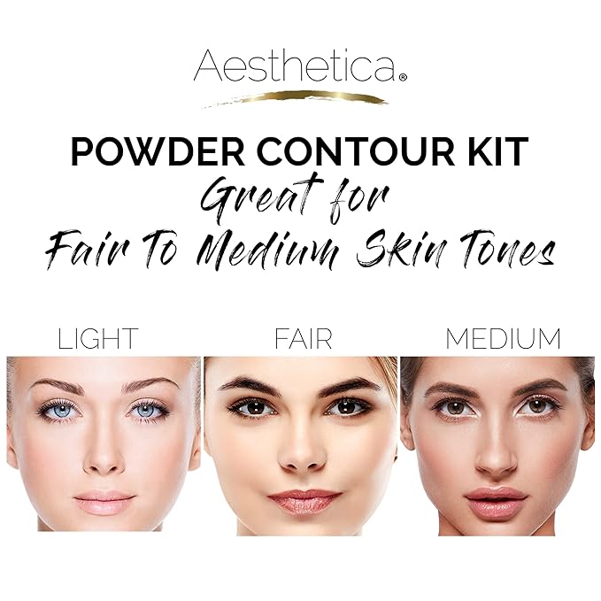 Aesthetica Cosmetics Contour and Highlighting Powder Foundation Palette/Contouring