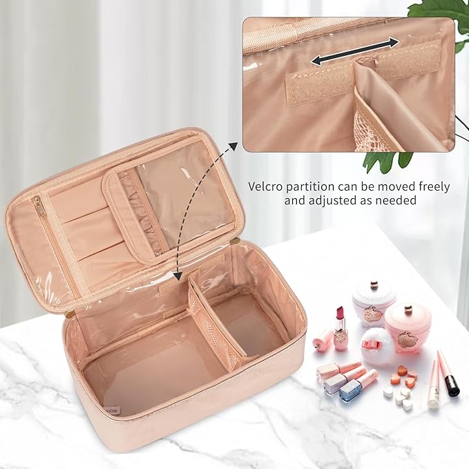 Ocheal makeup bag,vegan leather makeup