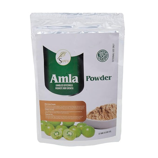 SVATV Amla Powder, Emblica Officinalis, Amalaki, Indian Gooseberry, Long Hairs 227g