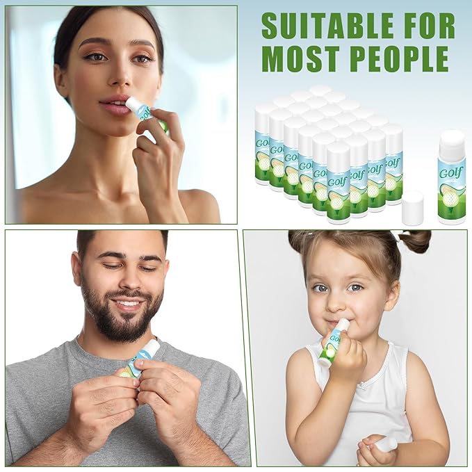 Demissle 24 Pcs Sports Team Gifts Sports Lip Balm Sports Party Favors Sports Theme Lipstick for Team Gifts(Golf)