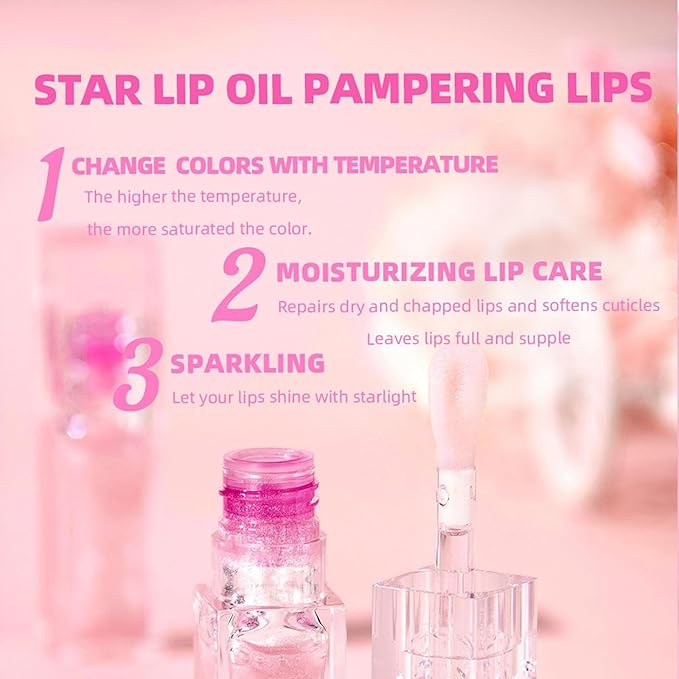 Color Changing Lip Glow Oil Set - 2PCS Changing