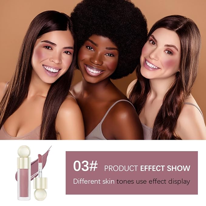 Liquid Blush, Matte Liquid Cream Makeup Dual Use for Girl