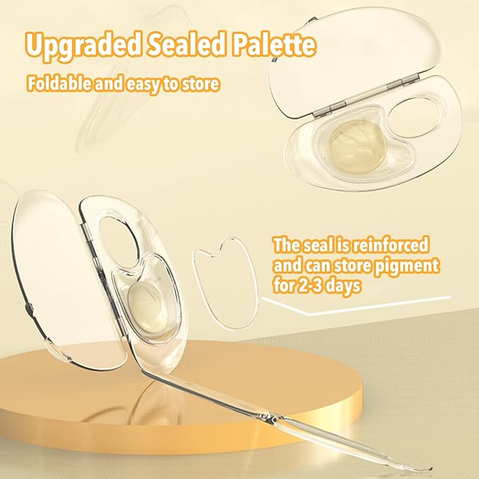 Acrylic Cosmetic Makeup Palette,2 in 1 Makeup Mixing