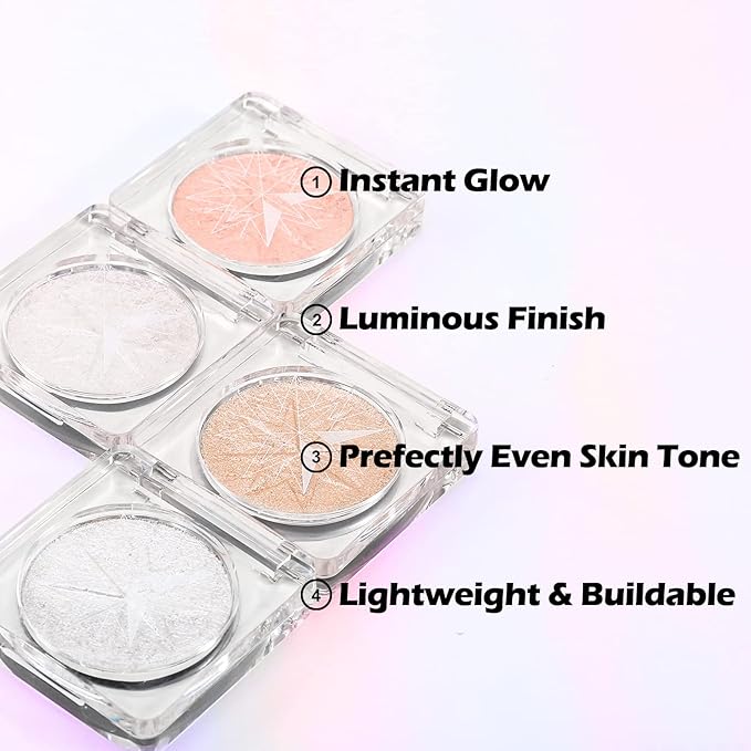Erinde Pearl White Shimmer Glitter Highlighter Highlight Makeup