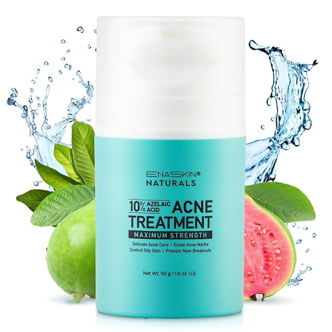 Acne Pimple Spot Treatment Cream: Cystic Hormonal Blackheads Blemish Remover for Face, Back and Body - with 10% Azelaic Acid - Teens 13-19 & Young Adult 20-30, 1.8 oz