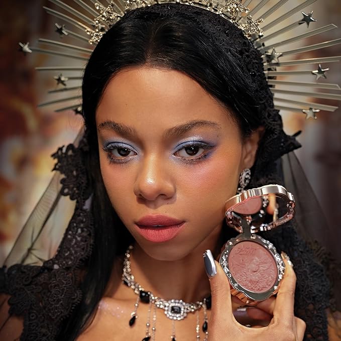 Flower Knows Little Angel Cream Blush,Buildable & Blendable Makeup Blush for cheeks,Soft & Long-lasting,Brick Red Flush for All Skin Tones(01 Flaming Heart,6g)