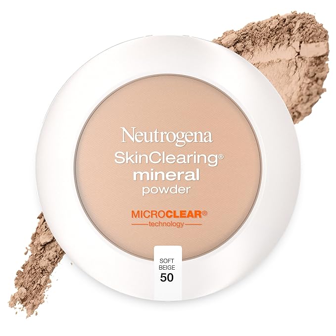 Neutrogena SkinClearing Mineral Acne-Concealing Pressed Powder Compact, Shine-Free 38 oz