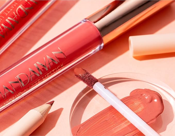 2Pcs Matte Nude Lip Liner Pencil and Lip Longwear