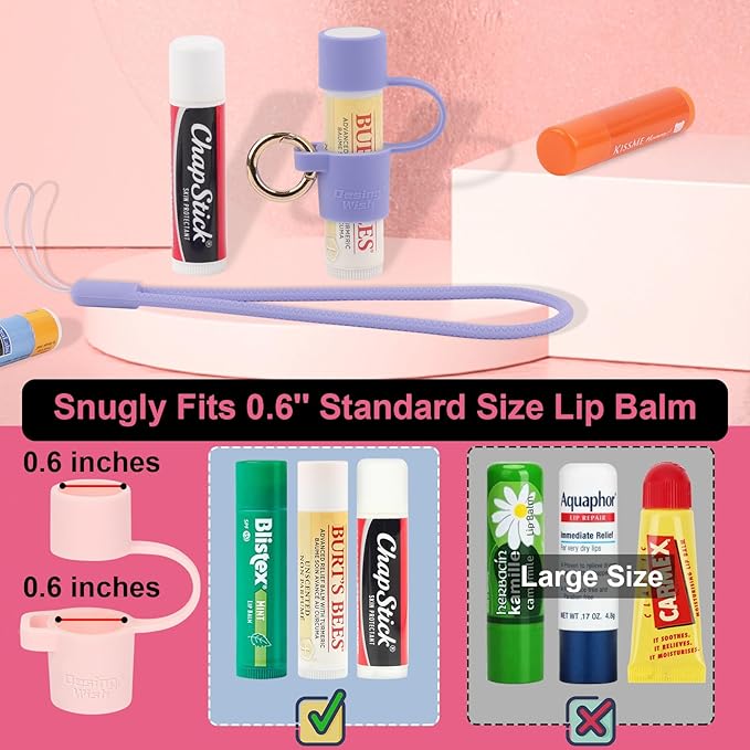 Desing Wish Silicone Lip Balm Holder Lanyard