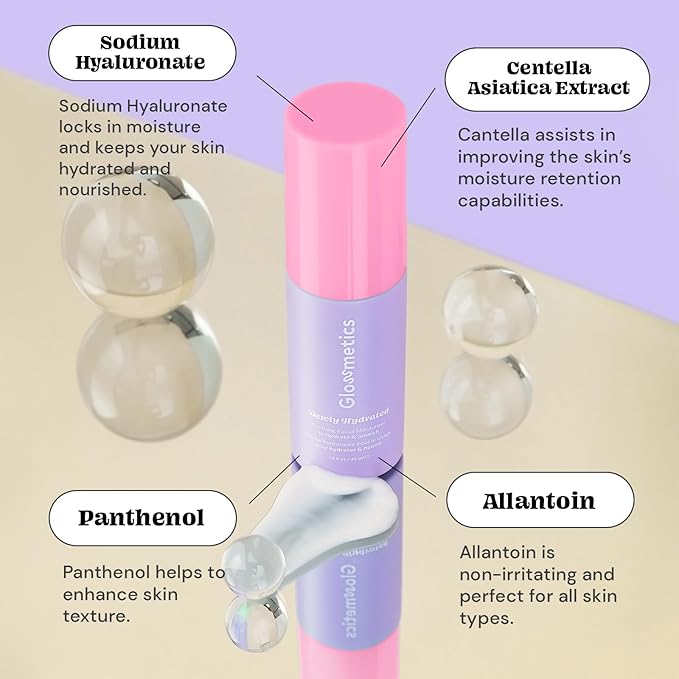 Glossmetics Dewly Hydrated Lightweight Daily Moisturizer with Centella Asiatica Skin Care, Panthenol Moisturizer - Face Cream for Combination Skin