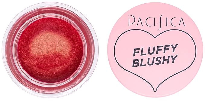 Pacifica Fluffy Blushy Cream Blush – Face Makeup - Bloom Bright Fuchsia Air-Whipped Cheek & Lip Color, Bold Buildable Pigment, Lightweight, Buildable, Dewy Finish, Vegan Collagen Infused Clean Beauty