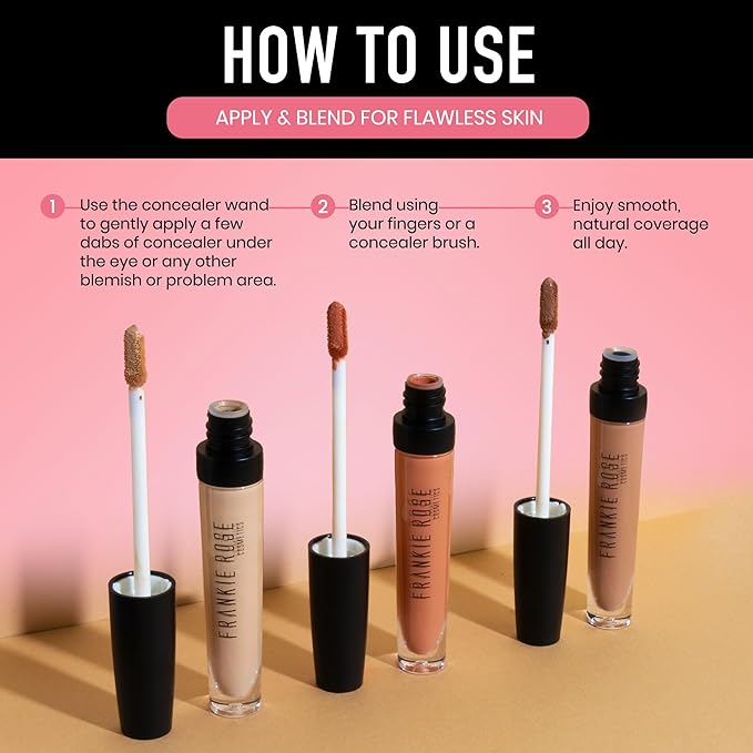 Frankie Rose Cosmetics Our Lil’ Secret Concealer – Sweat-Proof & Matte Under Eye Concealer, Long Lasting Concealer Full Coverage For Fine Lines, Dark Circles & Hide Imperfections - Neutral