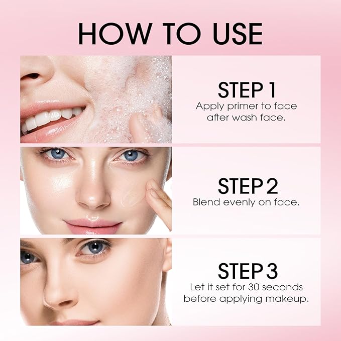 LANGMANNI Matte Grip Face Primer, Transparent Skin Perfecting Hydrating Primer,Unique Smooth Gel-Based Primer Essential For Longlasting Perfection Face Makeup (0.33 Fl Oz, 2)