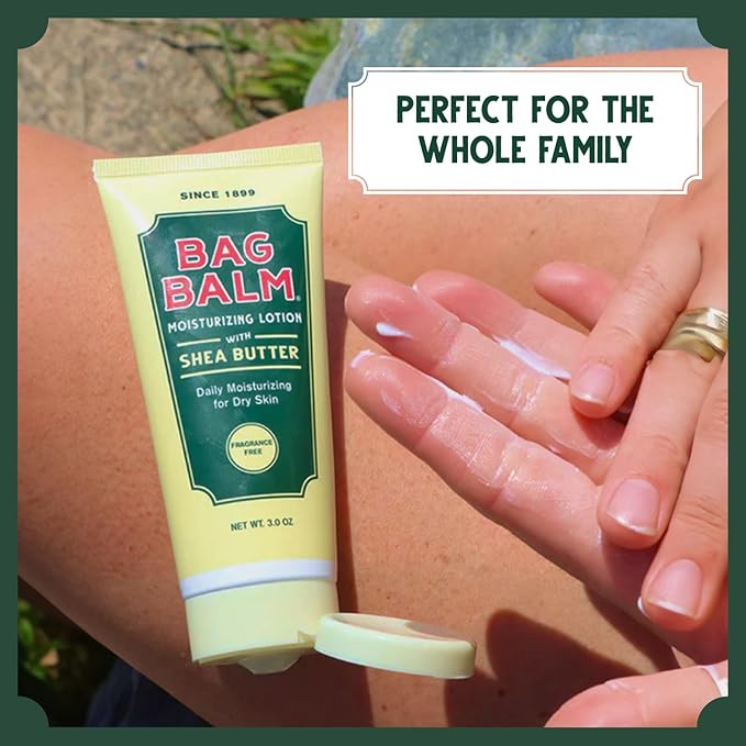 Bag Balm Moistuzing Body Lotion with Shea Butter, Daily Moisturizing for Dry Skin | Pack of 2 8oz Tubes