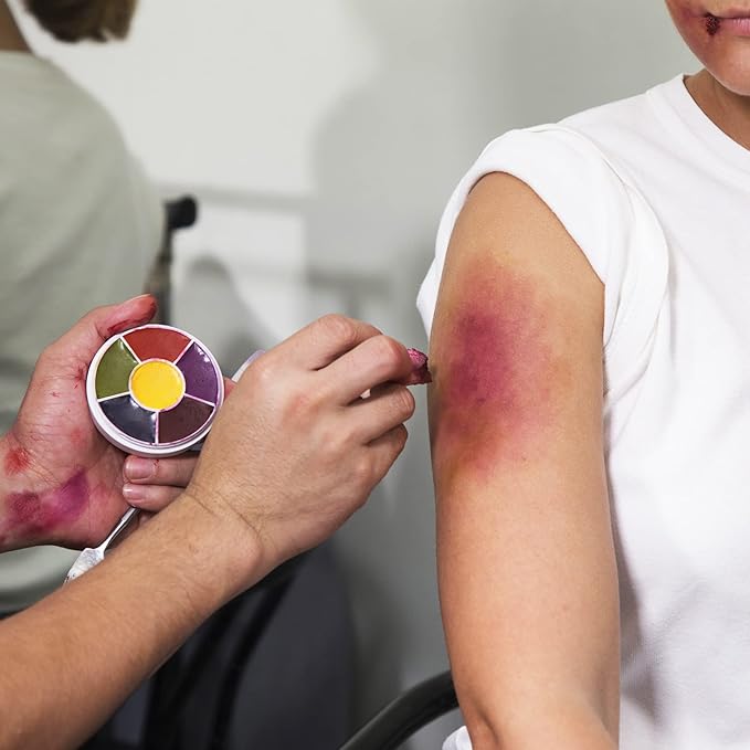 6-Color Bruise Wheel, Professional SFX Cream Makeup Palette