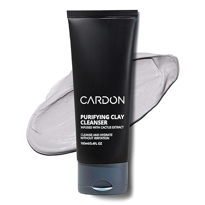Cardon Men's Deep Pore Cleaning Clay Face Wash, 4x Better Than Charcoal, Oily, Acne-Prone Skin | Korean Premium Skin Care | Remove Face Oil & Dirt, (1 CT)