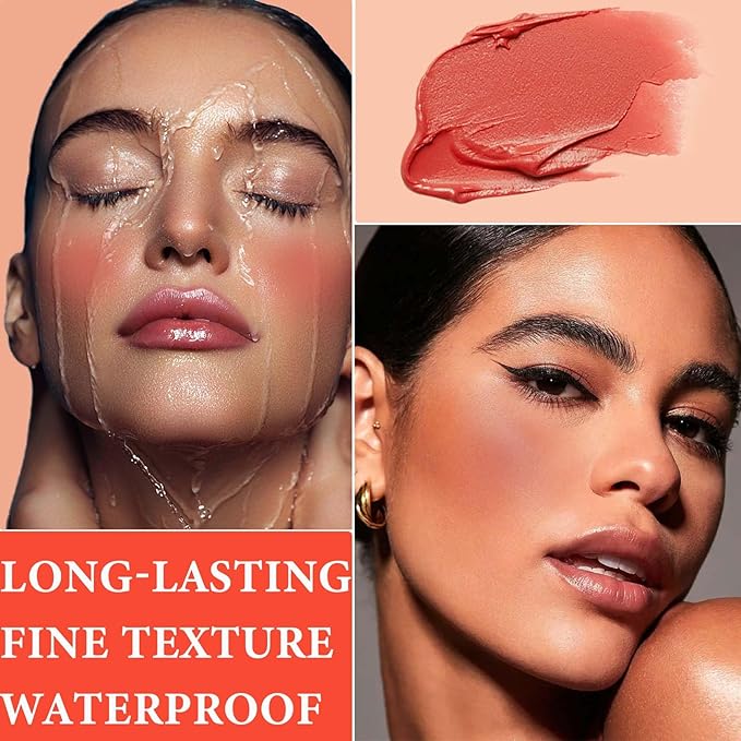 Cream Blush Stick for Cheeks & Eyes & for Women(#06)