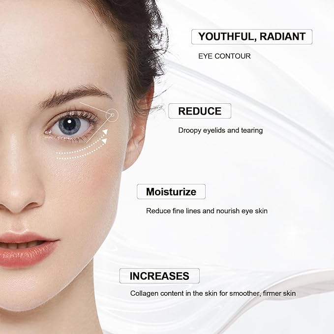 Instant Firm Eye Cream, Temporary Eye Tightener,Instant Firm Eye Tightening Cream for Firm Under Eye Firming, Reduce Fine Lines,2pcs