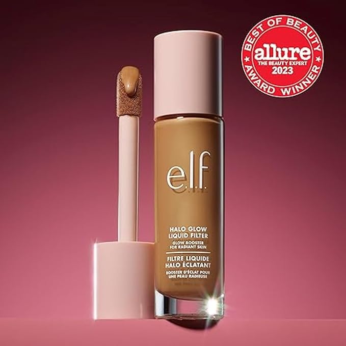 e.l.f. Halo Glow Liquid Filter, Complexion Booster For 3.5 Medium
