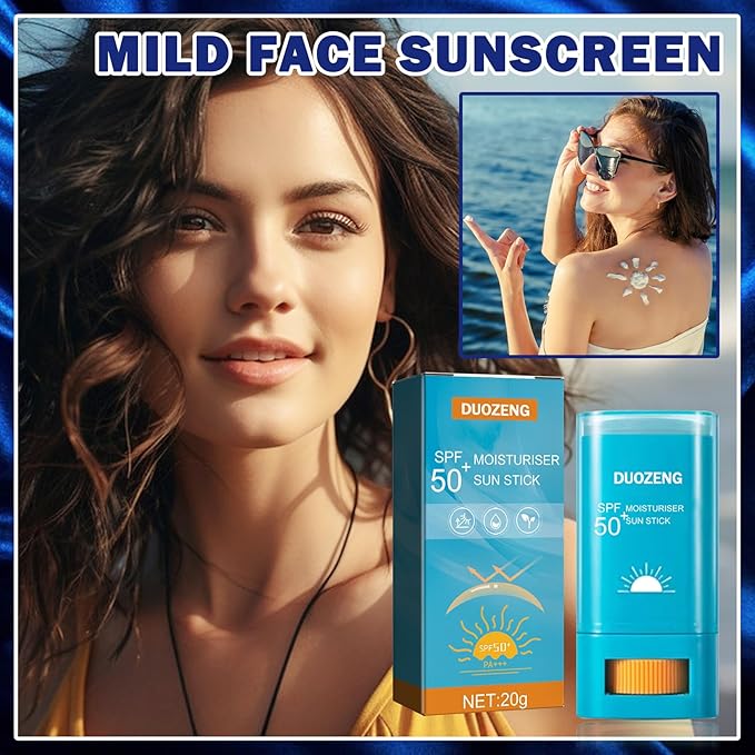 Sun Stick,Watery Sunscreen Stick for Face,Matte Long Lasting Non-Greasy SPF 50+Sunstick