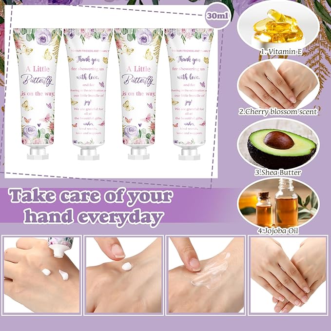 50 Sets 200 Pcs Baby Shower Tags(Butterfly)