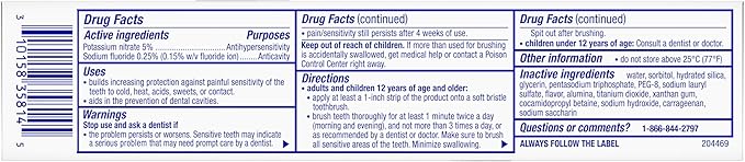 Sensodyne Clinical White Toothpaste Clinically Proven Whitening for Sensitive Teeth, Stain Protector, 3.4 oz x 3