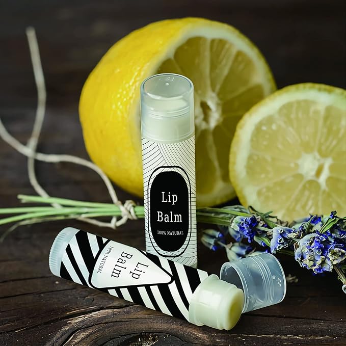 CRASPIRE Lip Balm Labels 80pcs Homemade Container（Geometry）