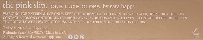 Sara Happ Pink Slip Luxe Gloss with Subtle Slip