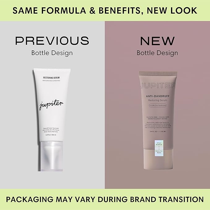 Jupiter Anti-Dandruff Scalp Serum, Leave-On Restoring Serum, for Dry, Itchy, & Oily Scalp, Aloe Vera, & Niacinamide, Color-Safe, Vegan, Cruelty-Free, Paraben, Phthalate, & Sulfate-Free, 3.4 fl oz