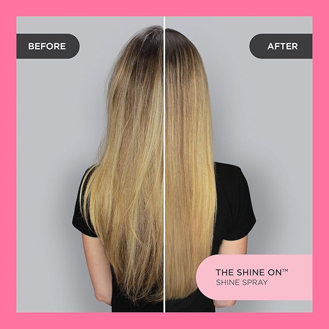 Cake Beauty Anti Frizz Shine Spray, The Shine On - Blocks Humidity for Smooth, Frizz Free, Shiny Hair - Safflower, Sweet Almond, Moringa & Argan Oil - For All Hair Types - 4.2 Oz