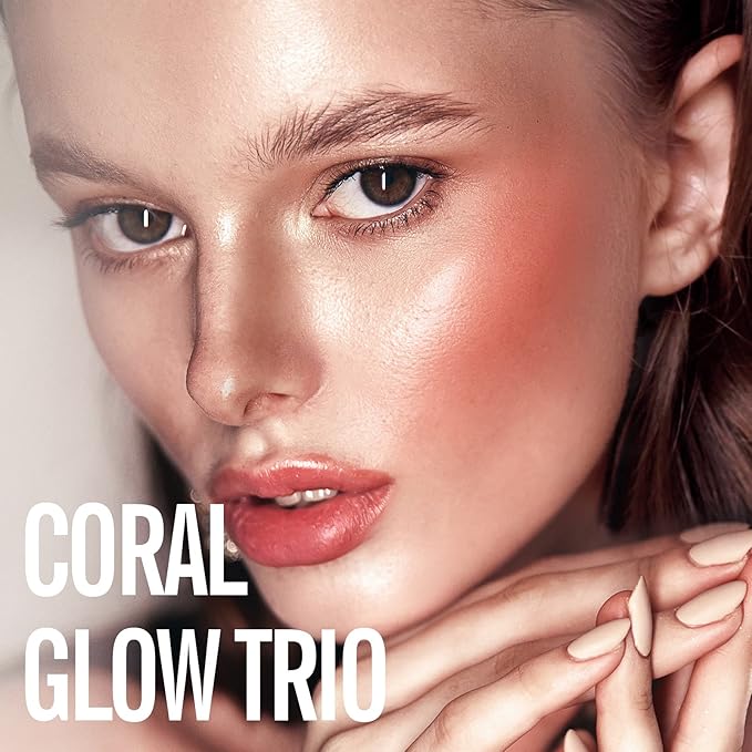 KIMUSE Multi Stick Trio Face Makeup, Cream Blush Stick for Cheeks & Lips, Contour Stick & Highlighter Makeup Sticks for All Skin