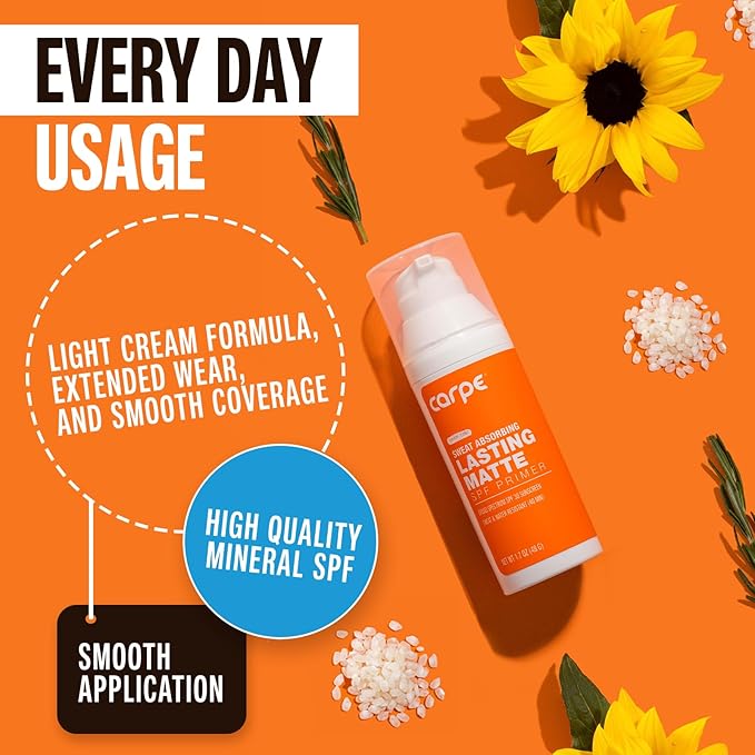 Carpe Primer Face Makeup Base ~New~ Zinc Mineral Tinted Sunscreen