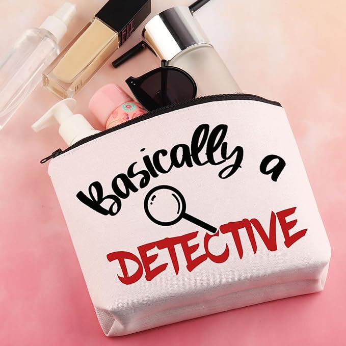 BDPWSS Basically A Detective Makeup Bag True Crime Gift True Crime Junkie Gift True Crime Lovers Gift True Crime Podcast Gift (basically detective)