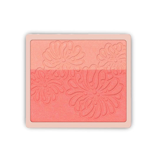 Paul & Joe Pressed Blush Palette Refill Only, Case Sold Separately, Oil-Absorbing Blush Powder, Bi-Color Face Blushes with Fitting Veil Powder, Light Beige and Orange, 08 Chat Capricieux, 0.17 oz