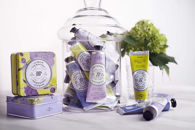 La Chatelaine 20% Shea Butter Hand Cream Travel Size, Organic Argan Oil, Moisturizing, Nourishing, Repairing, Extra-Rich Hand Lotion, Made in France, Paraben Free, 1 oz / 30ml (Lavender)