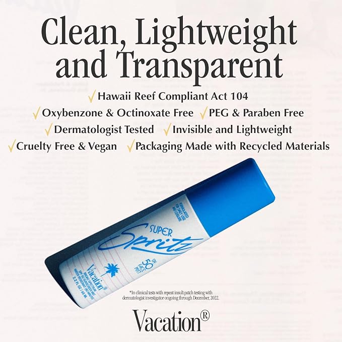Vacation Super Spritz SPF 50 Sunscreen Face Mist 3-Pack, Daily Face Sunscreen Spray, SPF Face Spray, Sunscreen Spray for Face, Face Mist Sunscreen, 2.2 fl. Oz. (Pack of 3)