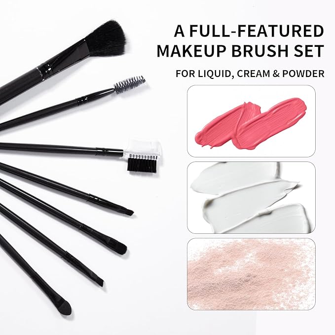 Makeup Set for Girls Teens Women, Full Face Makeup Kit, Travel Makeup Kit, Makeup Present Set, Eyeshadow Foundation, Blusher Counter Stick, Pencil Eyeliner Lip Gloss, Makeup Brushes Sponge Bag