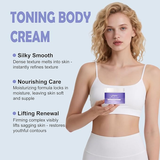 Get Dreamy Overnight Toning Whip - Body Firming Cream for Women, 6.76 oz Sleep & Sculpt Night Cream, Reduces the Appearance of Body Skin Laxity for Mulated for All Skin Types (200ml)
