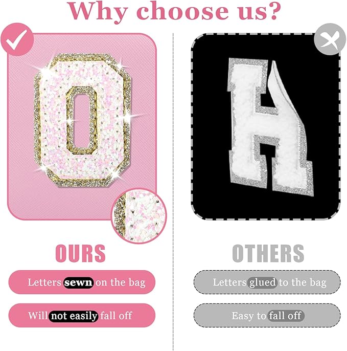 Personalized initial letter makeup bag,