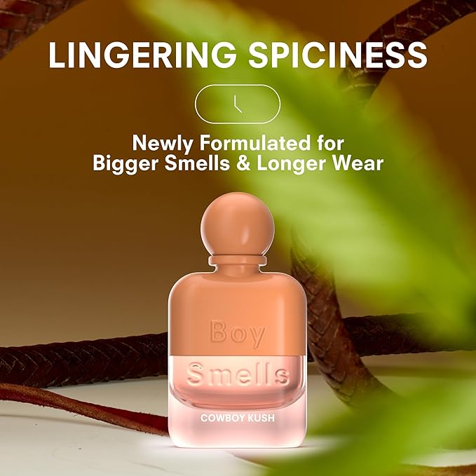 Boy Smells Cowboy Kush – Eau de Parfum - Long Lasting Perfume with Patchouli Scent – Spicy Aromatic Fragrance with Leather & Hazelnut Notes – 50 ml