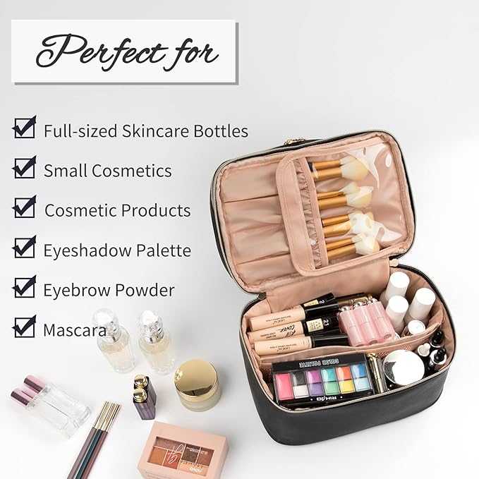 Makeup bag, double layer cosmetic