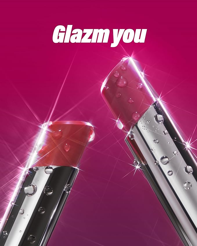 ATHE Glazm Lipbalm Stick - Vegan Glow Korean Lip Balm - Plumping, Volumizing & Highly Pigmented Lipstick - Soft Melting, Buildable Formula - Plant-Derived, Cruelty-Free, 0.12oz. (02 Iconic)