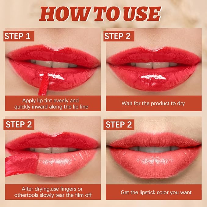 Peel Off Lip Stain, Matte Liquid Lipstick, Lip