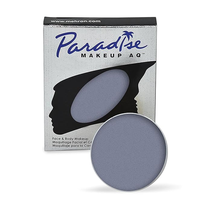 Mehron Makeup Paradise Makeup AQ Refill Size | Stage & Screen, Face & Body Painting, Beauty, Cosplay, Halloween | Water Activated Face Paint, Body Paint, Cosplay Makeup .25 oz (7 ml) (STORM CLOUD)