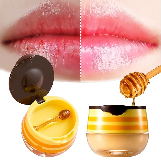 2PCS Bee Lip Balm Honey Pot, Sleeping