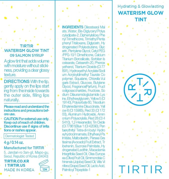 TIRTIR Waterism Glow Tint (09 Salmon Syrup, 0.14 0.14 Fl Oz