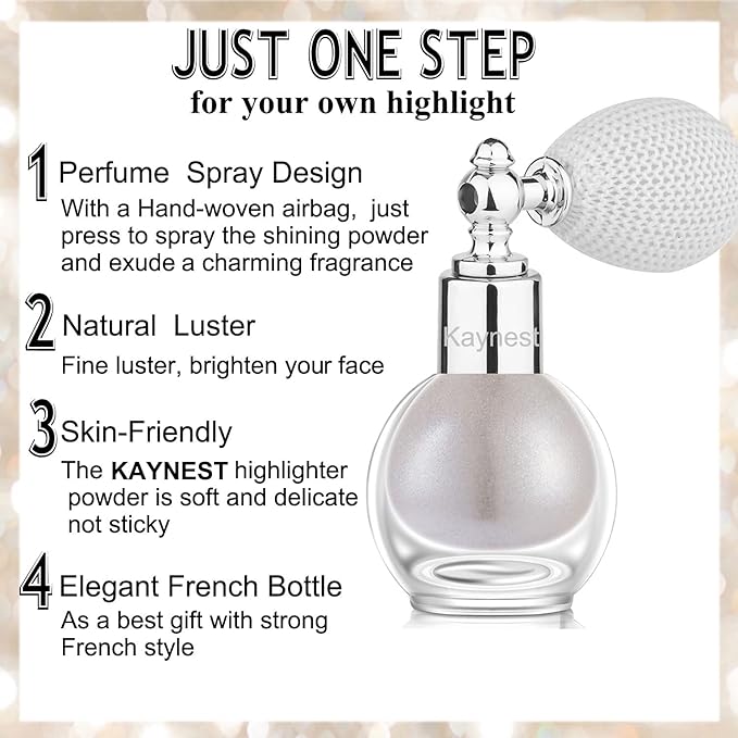 Shimmering Spray Powder Sparkle Powder, kaynest Body Glitter