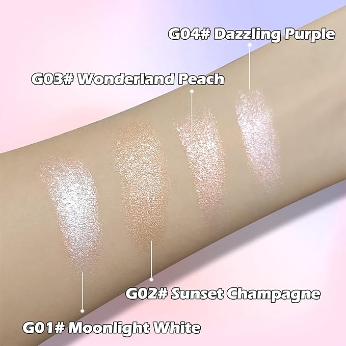 Erinde Pearl White Shimmer Glitter Highlighter Highlight Makeup